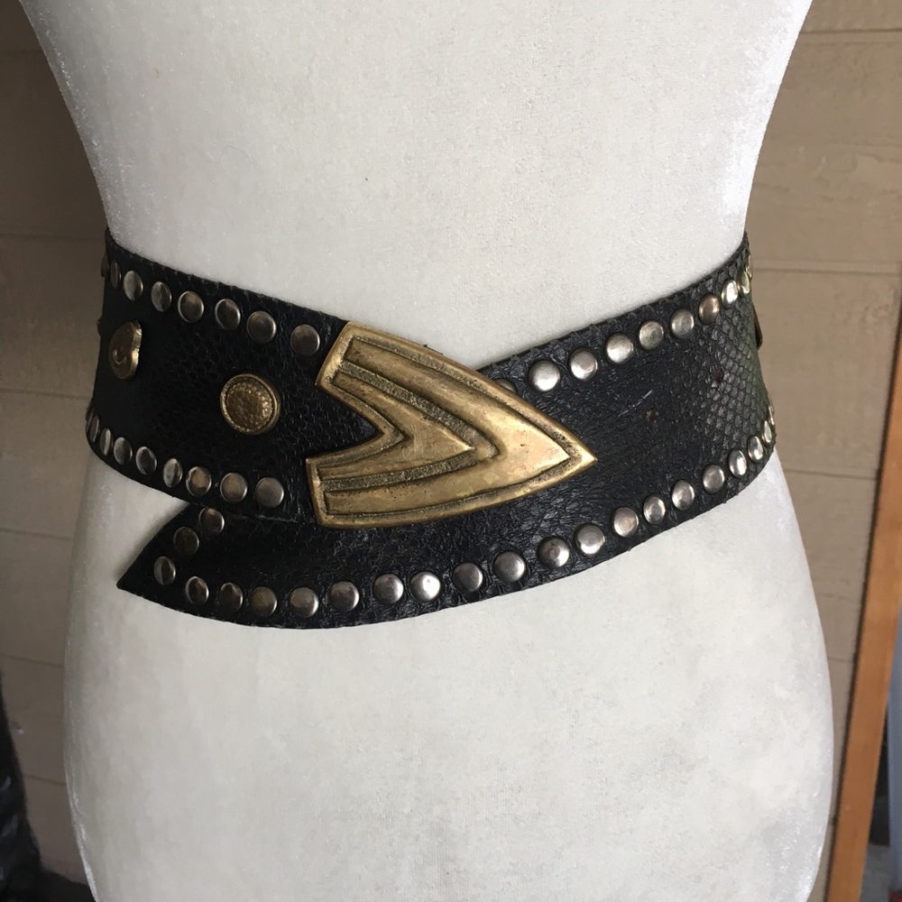 Killer 70s Thick Leather Studded Belt